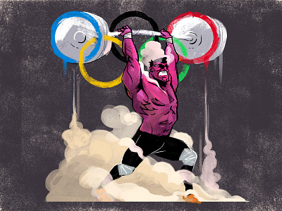 Strength of Champions adobe brush characterdesign digitalpainting dynamicillustration illustration muti olympics photoshop sportillustration sports texture weights