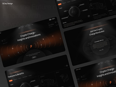 Crypto Charge Landing Page ai clean coin crypto crypto landing page cryptocurrency dark defi dex finance fintech ico landing landing page nft payment saas startup token web design