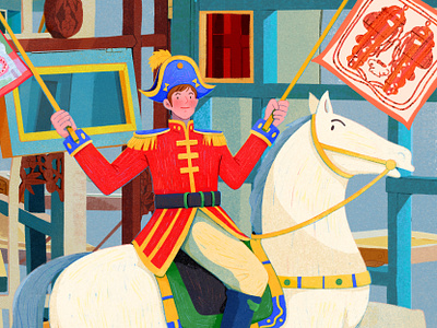 Illustrations for Hermès China 2024 Artistic Window boy character hermes hermès illustration knight man people uran