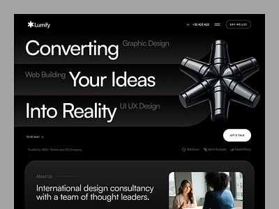 Design Agency Landing Page agency business company consultant creative agency design design consultant digital agency homepage landing page poroject portfolio showcase studio template ui uiux web design website