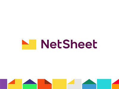 NetSheet, real estate reports logo: N from folded sheet + houses documentation documents folded home homes house houses letter mark monogram logo logo design money n paper pdf real estate report reports saas sheet sheets