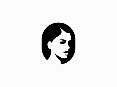 Woman Logo beauty branding design elegant face feminine girl identity illustration lady logo mark modern negative space portrait premium simple symbol vector woman