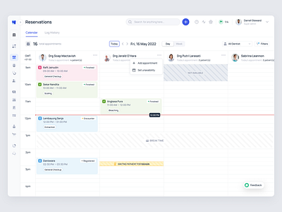 Zendenta - Calendar Reservations for a SaaS Dental Clinic calendar clinic dental dentist ehr emr hospital management patient product design reservations saas saas dental saas design ui ux web app web design