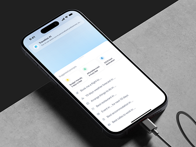 Travel Companion Mobile App - AI Assistant ✨ ai ai assistant app design artificial intelligence flight ios itenerary mobile mobile app product design prompt schedule suggestion ticket travel travel companion ui uiux ux vacation