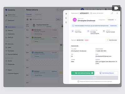Zendenta - Electronic Medical Record for SaaS Dental Clinic animation booking clinic dental dentist ehr emr hospital management medical record patient product design saas saas dental saas design treatment ui ux