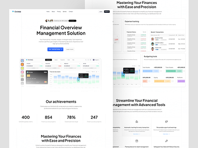 Orchidz - Finance Management Landing Page bank banking clean finance finance landing page financial website fintech fintech landing page fintech website design landing page money money management personal finance saas saas web platform ui uiux ux web design website