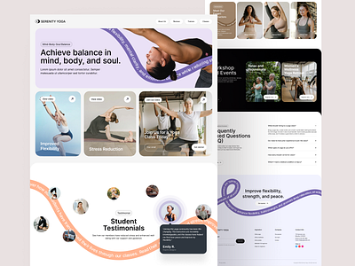 Landing Page for Yoga Platform branding clean design desktop hero section homepage landing page layout photography responsive typography ui ux website whitespace yoga