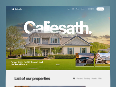 Landing page exploration for Real Estate Company ai branding graphic design hero landing page real estate slabdsgn ui