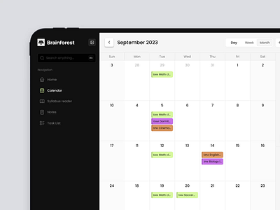 Brainforest - AI-based productivity platform design for students ai animation application digital product lms motion platform product design productivity ui user experience user interface ux web app web application