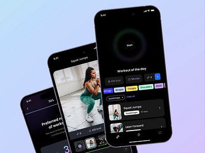 Fitonist - Gym workout UX/UI mobile application design animation app design fitness fitness app gym app health mobile app mobile app design mobile application motion ui user experience user interface ux workout