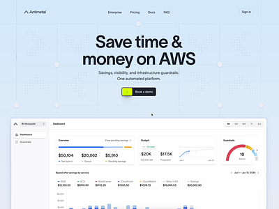 🌙 · Antimetal · Website Redesign landing landing page landing page design landing page ui saas saas landing page ui